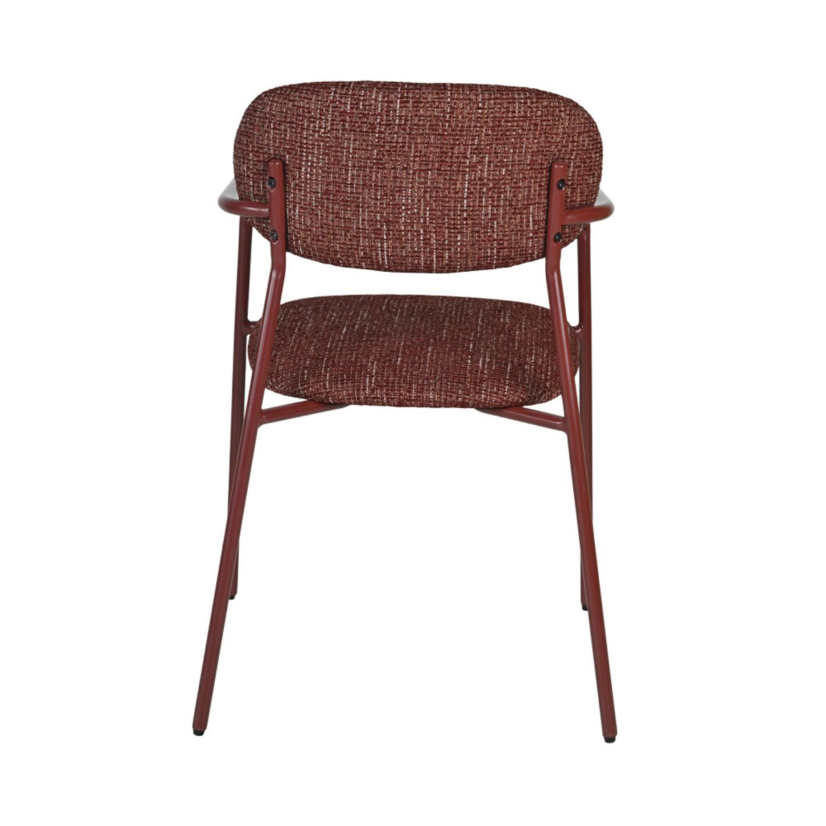 Lot de 2 fauteuils de table en tissu pieds métal- ANATOLE bordeaux, DRAWER