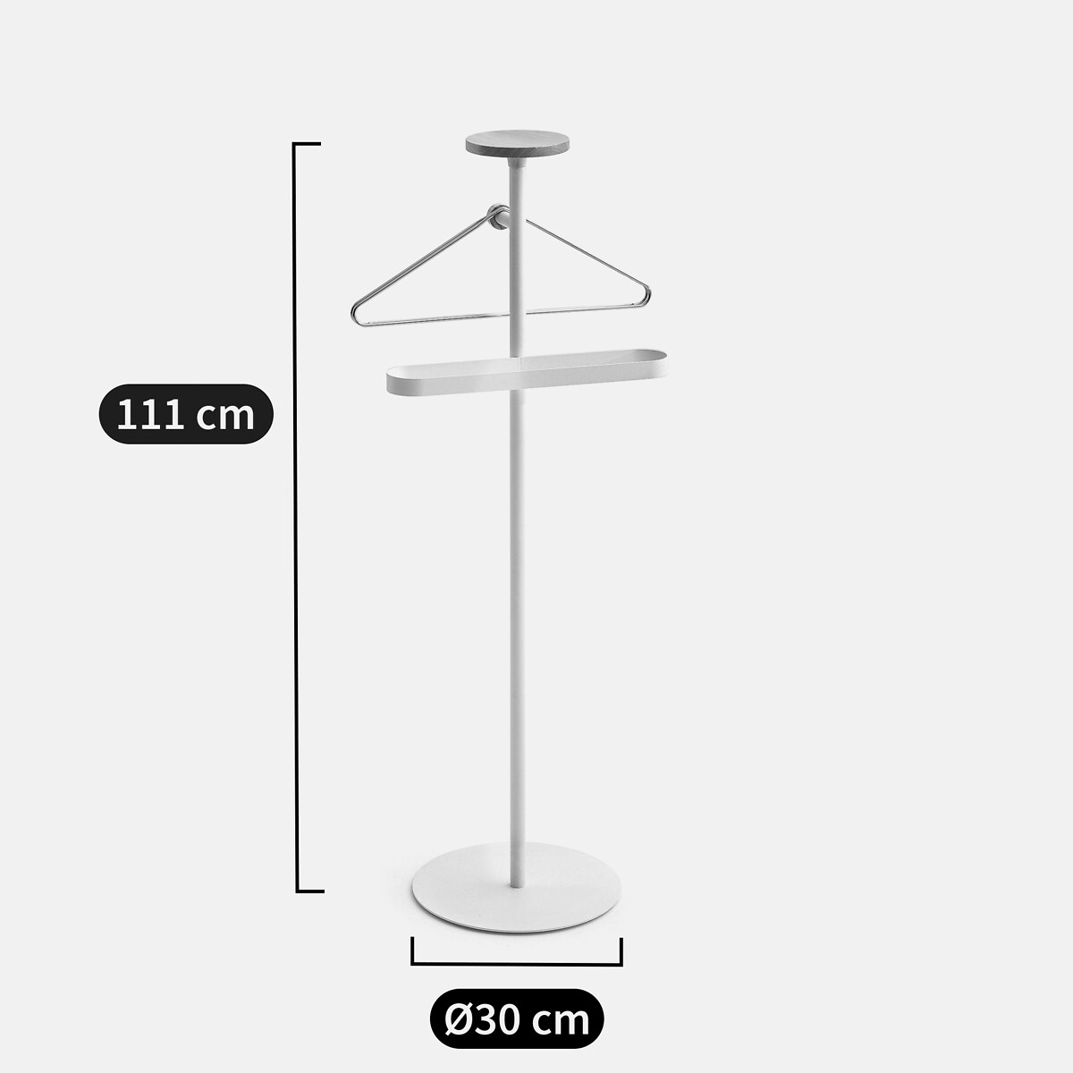 Valet filaire en métal acier et bois blanc, LA REDOUTE INTERIEURS