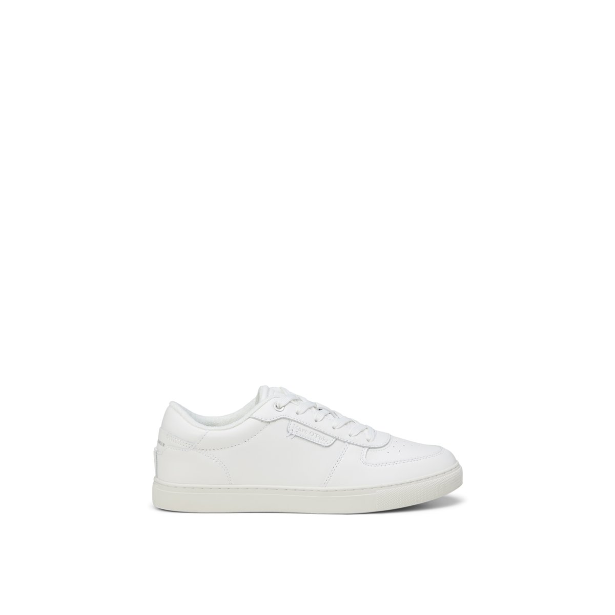 Baskets en cuir de vache avec doublure en éponge blanc, MARC O'POLO