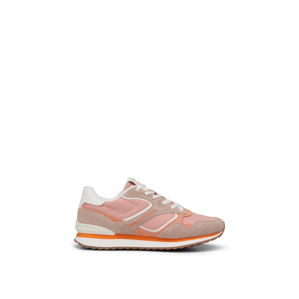 Sneaker modèle Maxima en cuir de vache et nylon rose, MARC O'POLO