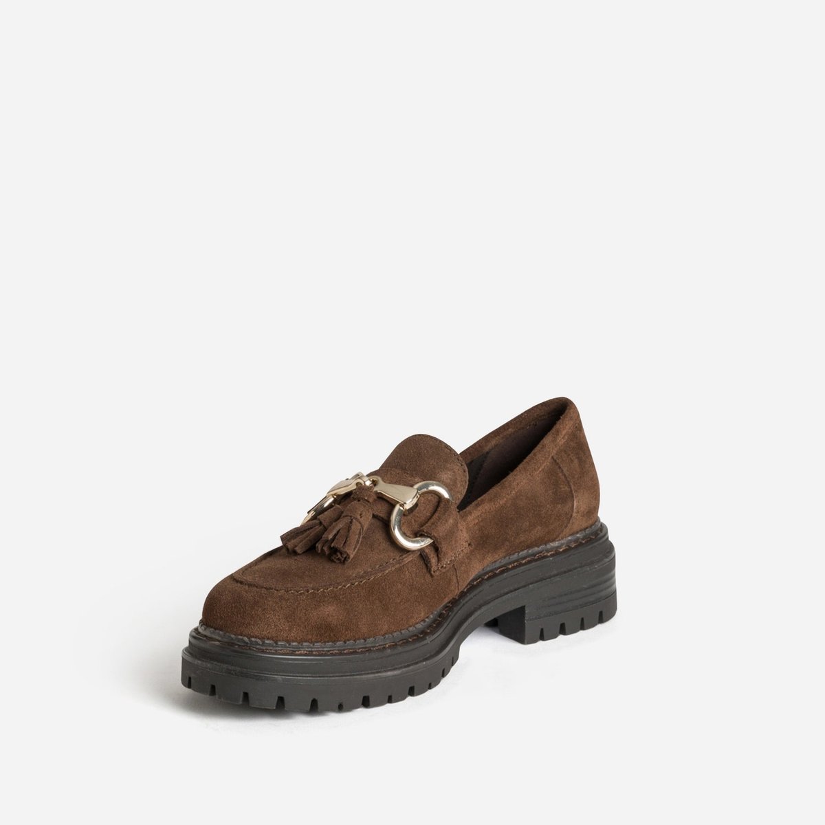 Mocassin en cuir JAHILLERA chocolat, ERAM