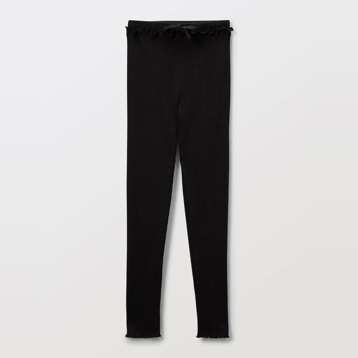 Legging uni contenant du coton BIO noir, MONOPRIX