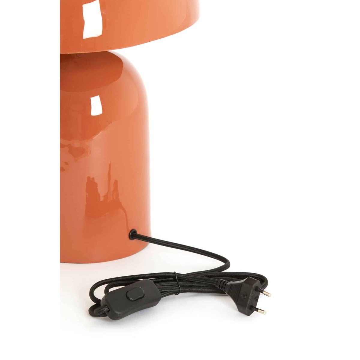 Lampe À Poser Métal TODD orange foncé, LIGHT & LIVING 