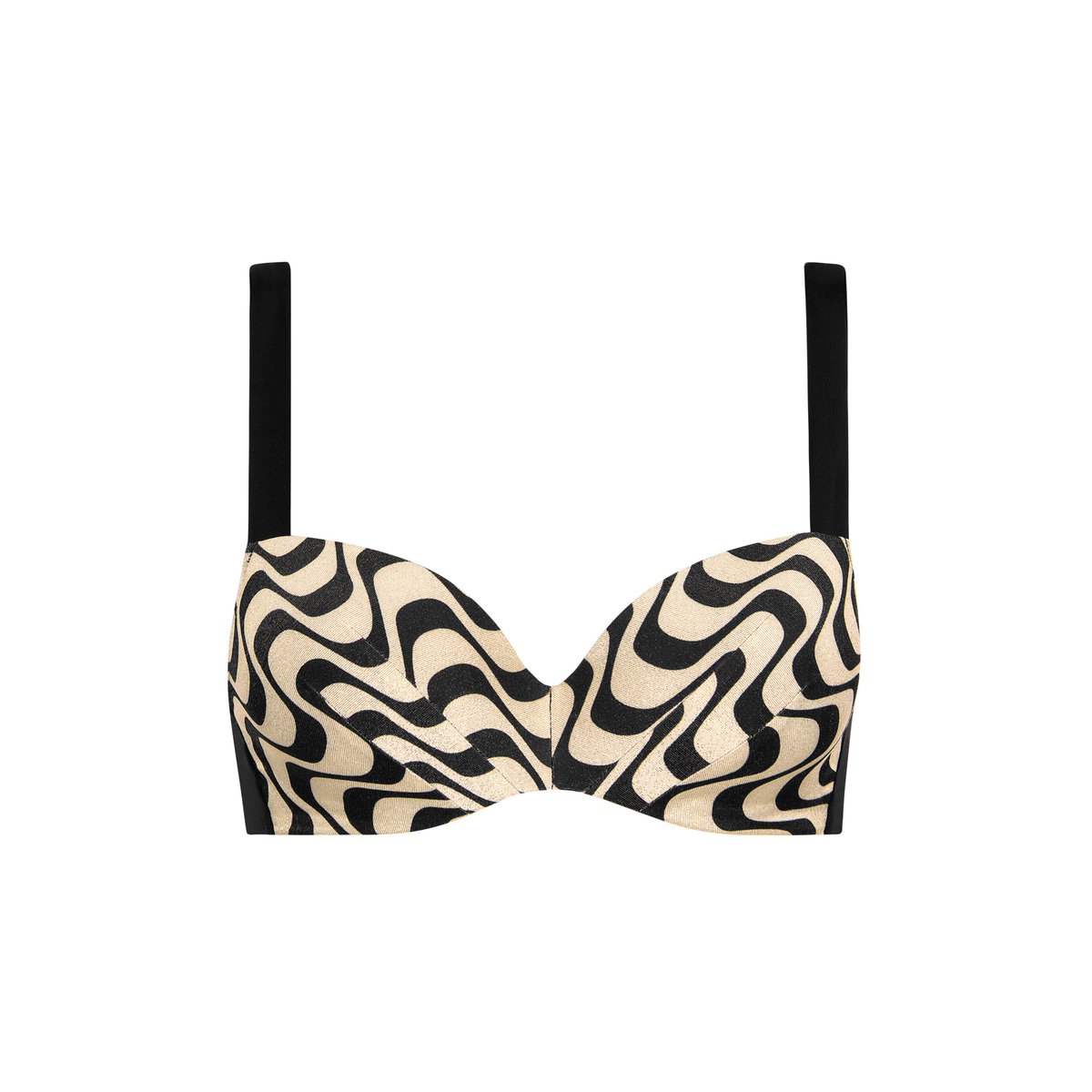 Haut maillot de bain préformé multipositions Iceland noir, LISCA