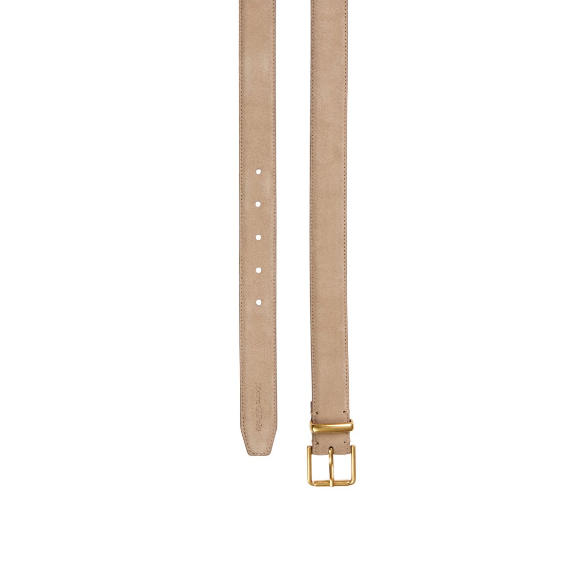 Ceinture en cuir velours doux marron clair, MARC O'POLO