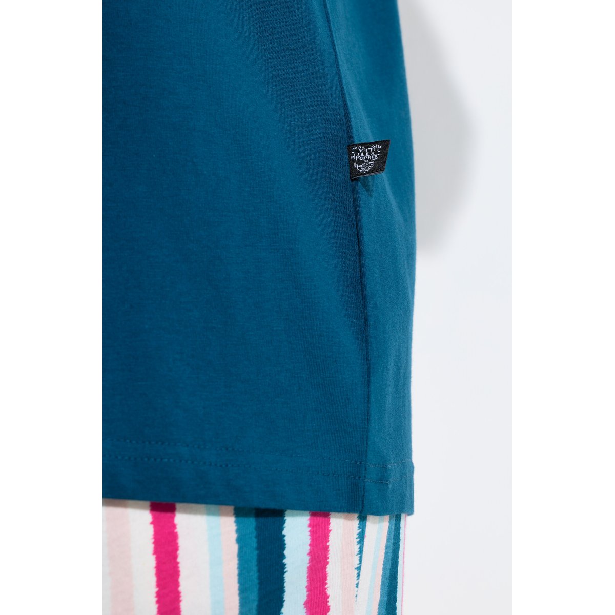 Pyjama décolleté rond et manches longues pétrole foncé, ULLA POPKEN