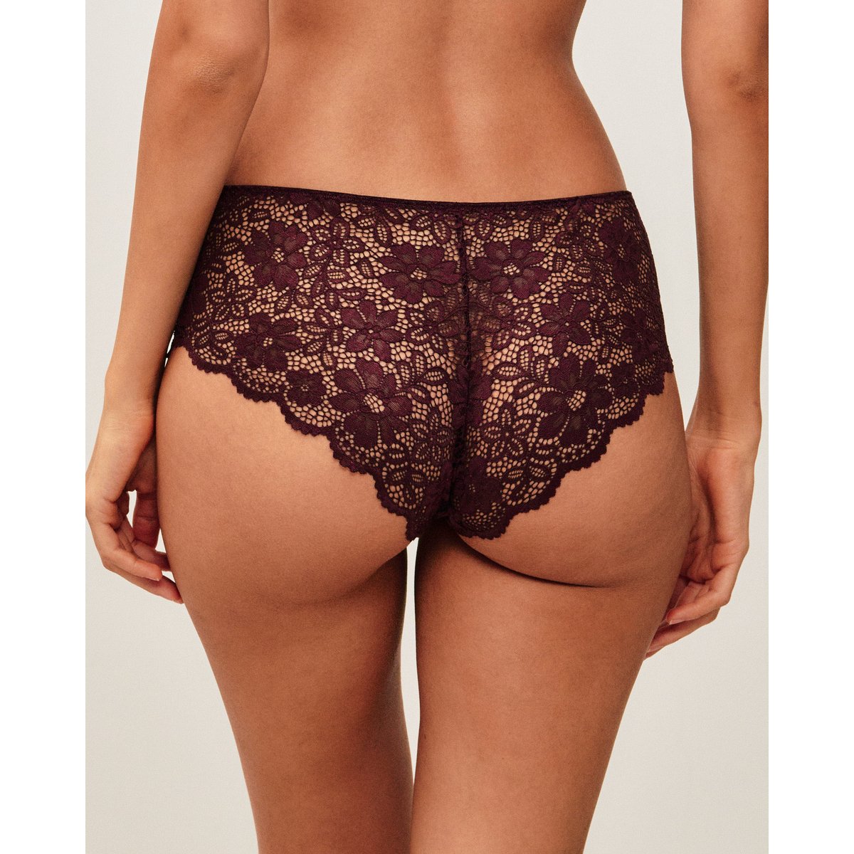 Shorty en dentelle florale FAVORIZ marron, UNDIZ