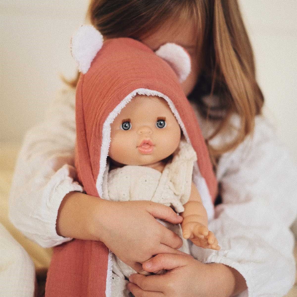 Cape de bain poupée rose foncé, COCOEKO
