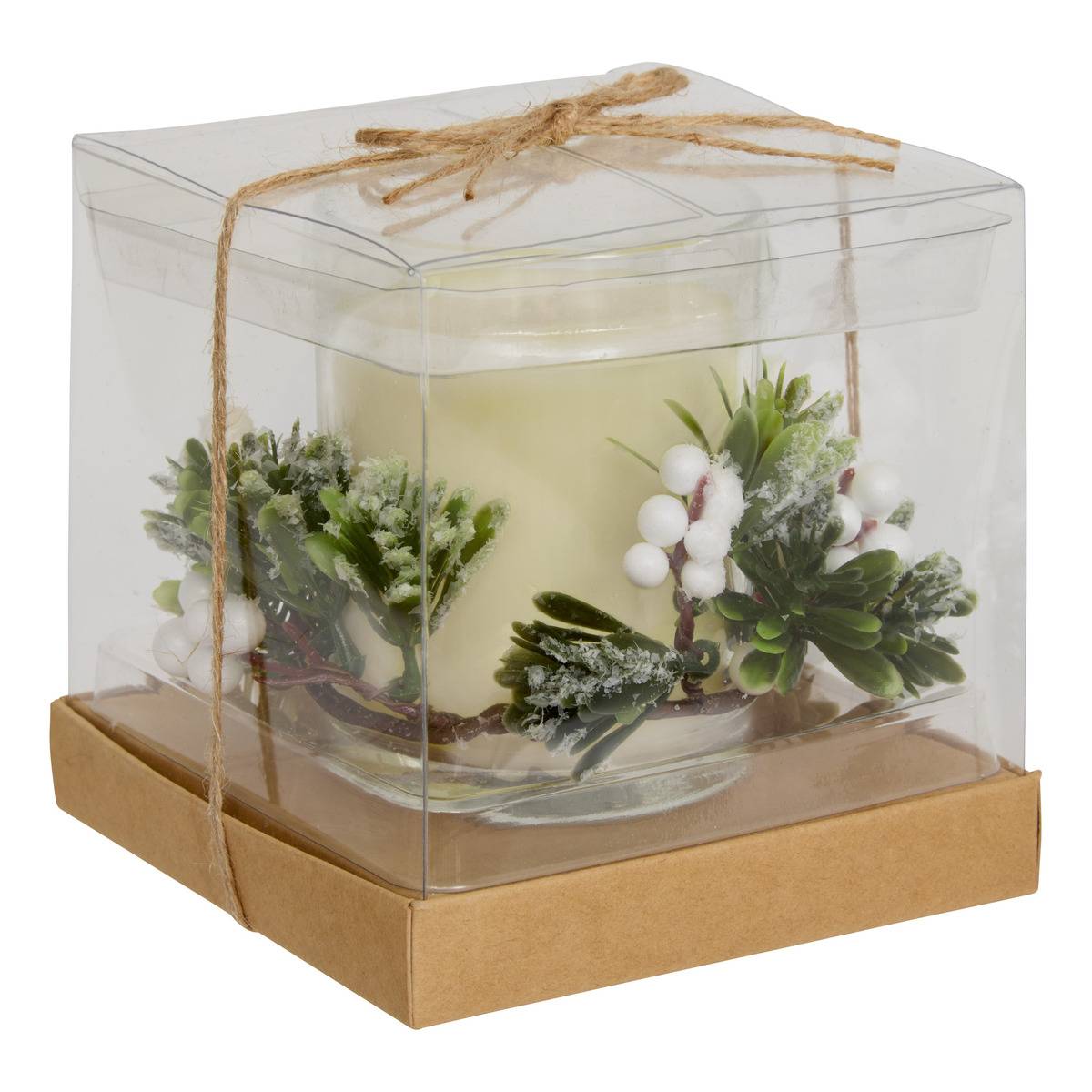 Bougie parfumée centre de table blanc 170 g blanc, ATMOSPHERA