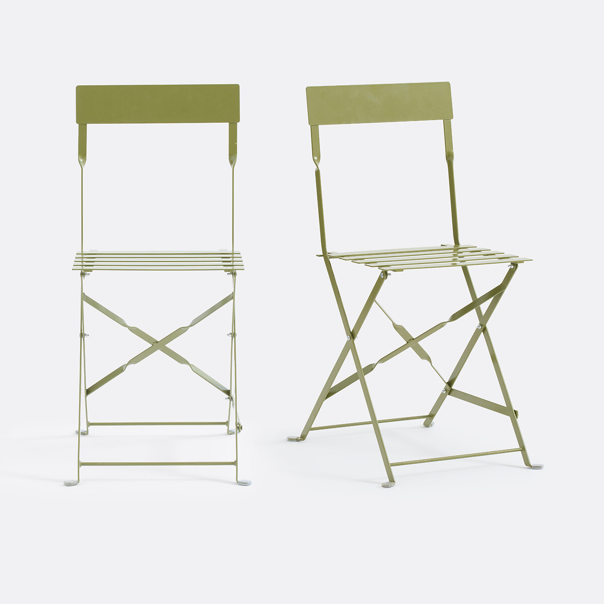 Lot de 2 chaises pliantes métal fer, Ozevan kaki, LA REDOUTE INTERIEURS