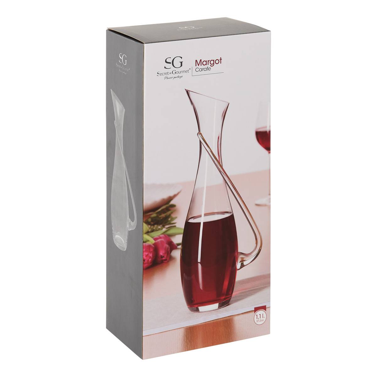 Carafe en verre MARGOT transparent, ATMOSPHERA