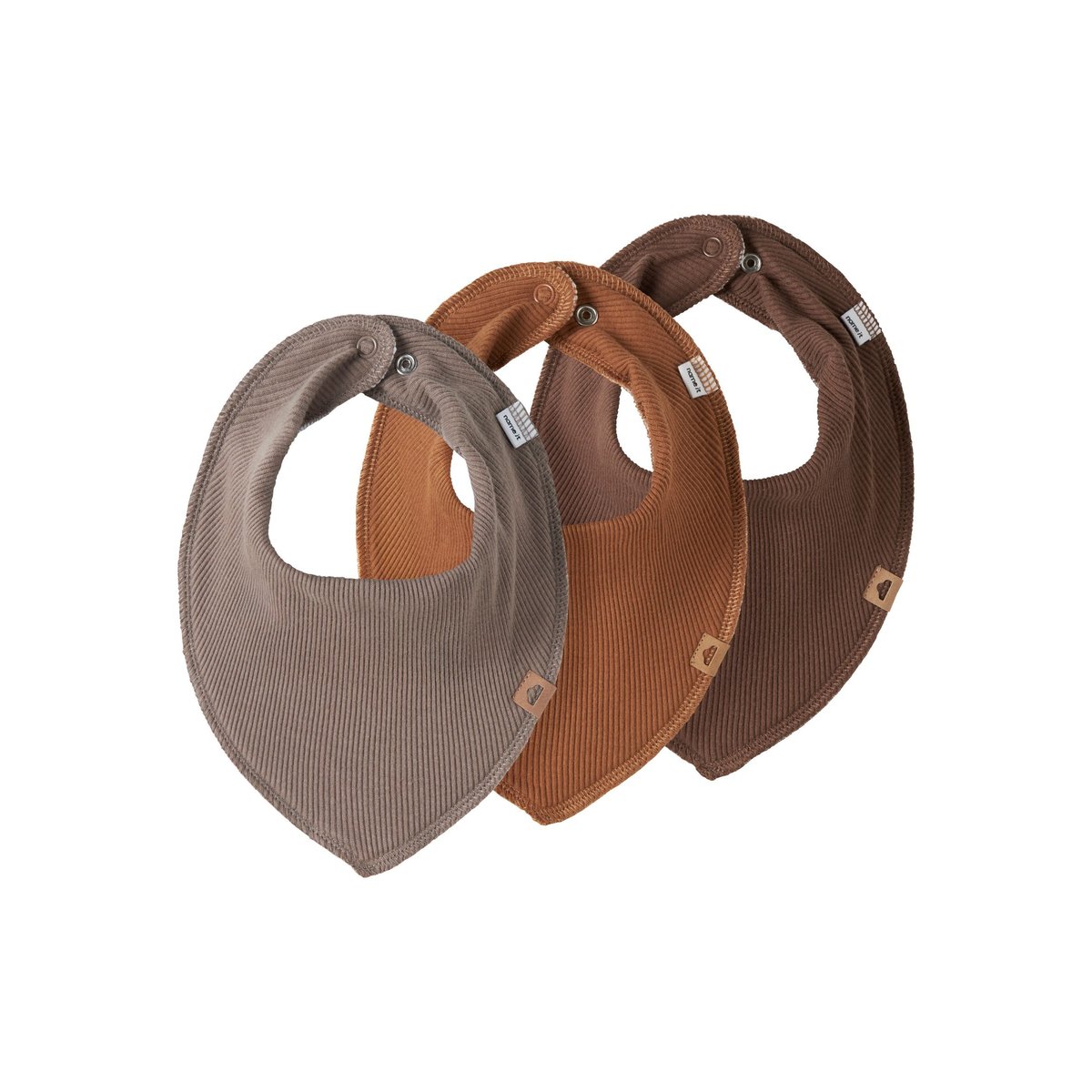 Bavoir Carré marron - mustang1, NAME IT