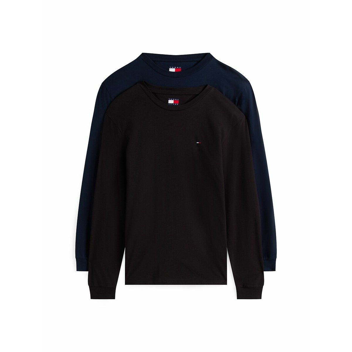 Pack of 2 T-Shirts with Long Sleeves black, TOMMY JEANS
