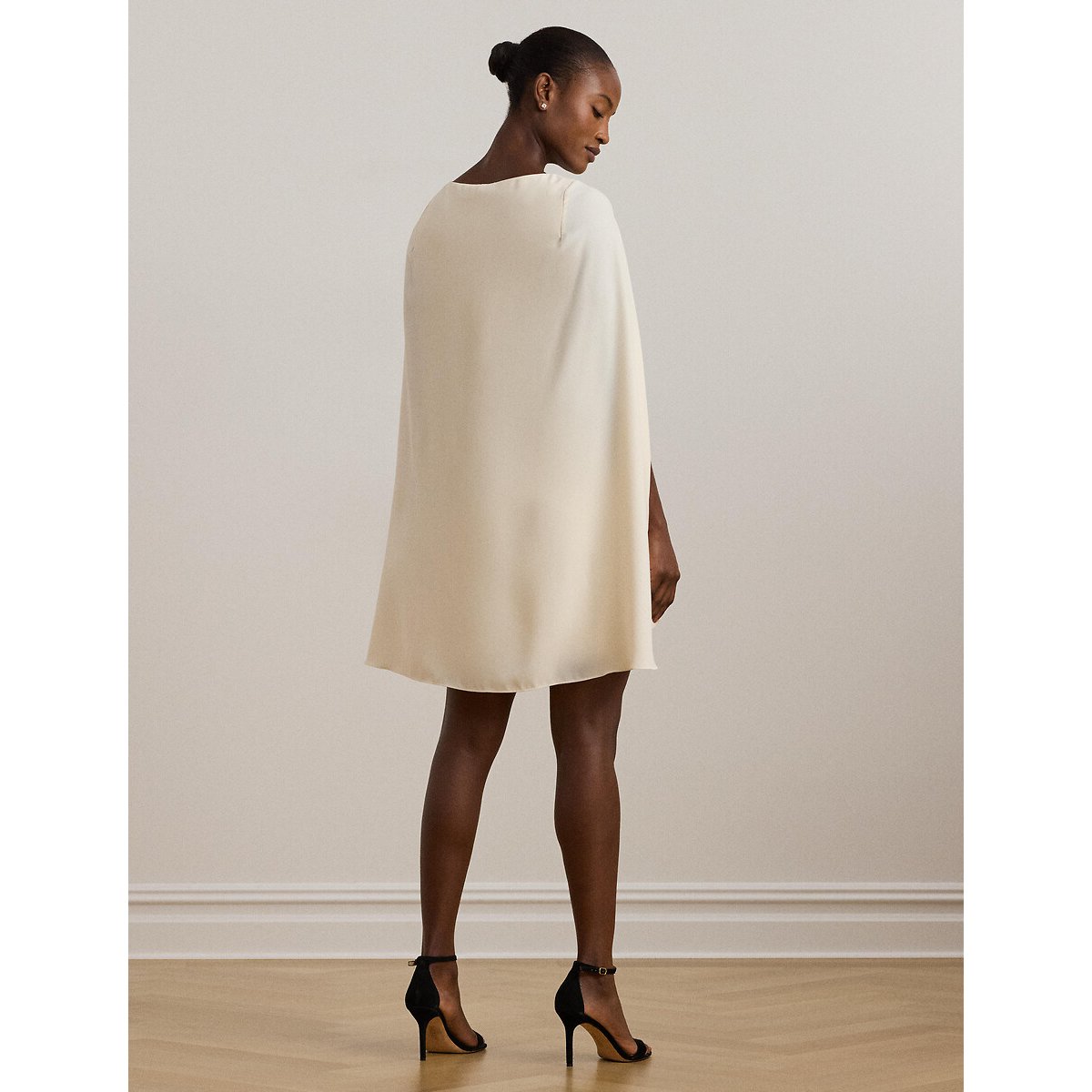 Robe de cocktail courte à cape, PETRA crème, LAUREN RALPH LAUREN