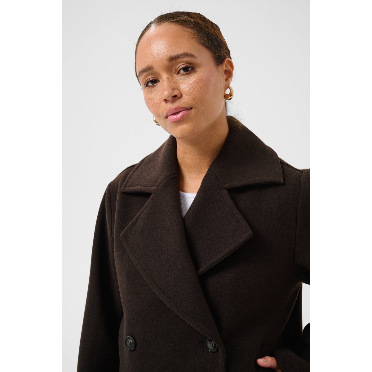 Manteau marron coffee bean, KAFFE