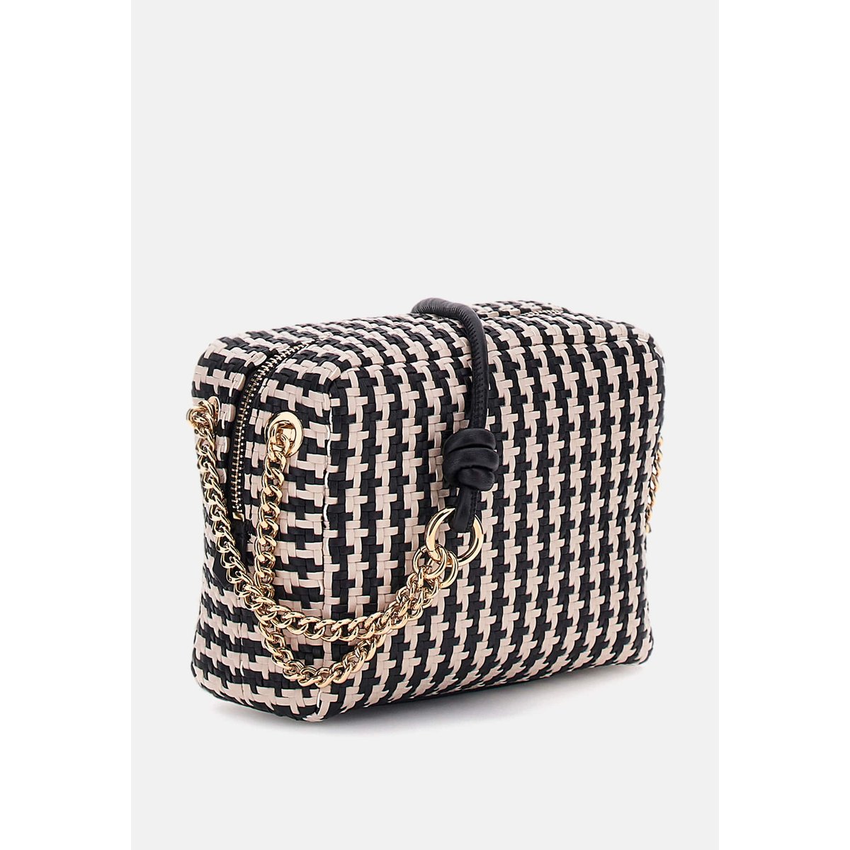 Mini Sac À Bandoulière Mirema Tressé noir multi, GUESS