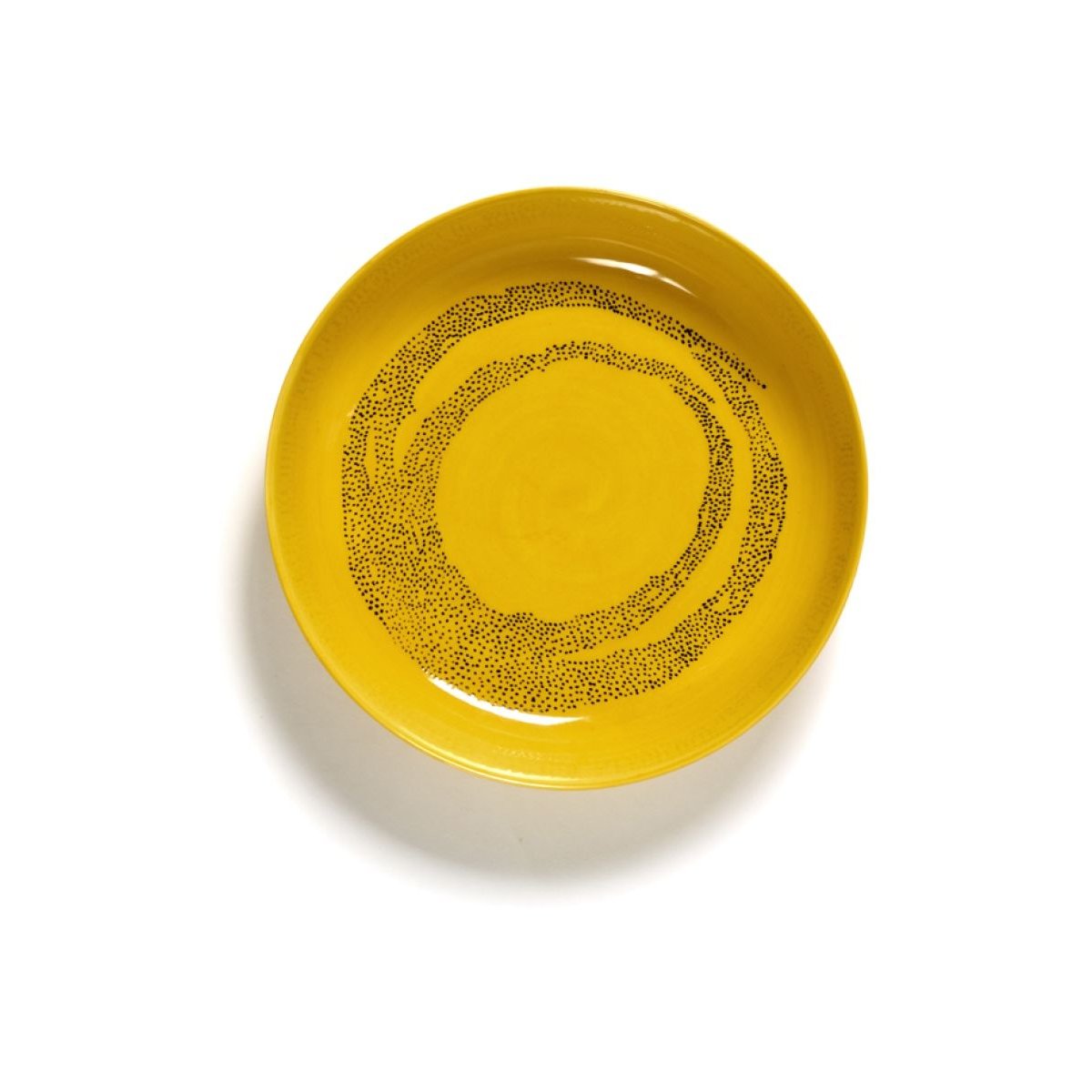 Assiette haute feast par ottolenghi grès jaune/noir ø22 cm jaune et noir, SERAX