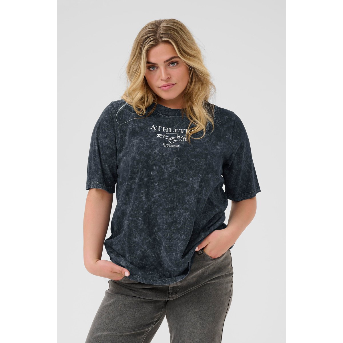T-shirt à manches courtes noir black deep, KAFFE CURVE