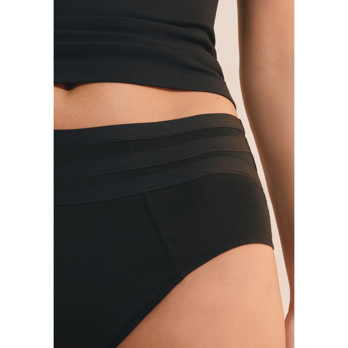 Lot de culottes menstruelles - Flux abondant JAYA noir, ETAM