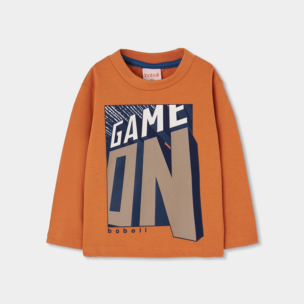 T-shirt en maille garçon imprimé Game On marron, BOBOLI