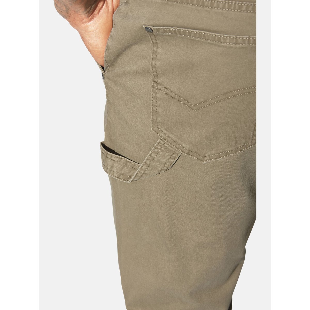 Pantalon taille basse HELVIK beige, JAN VANDERSTORM