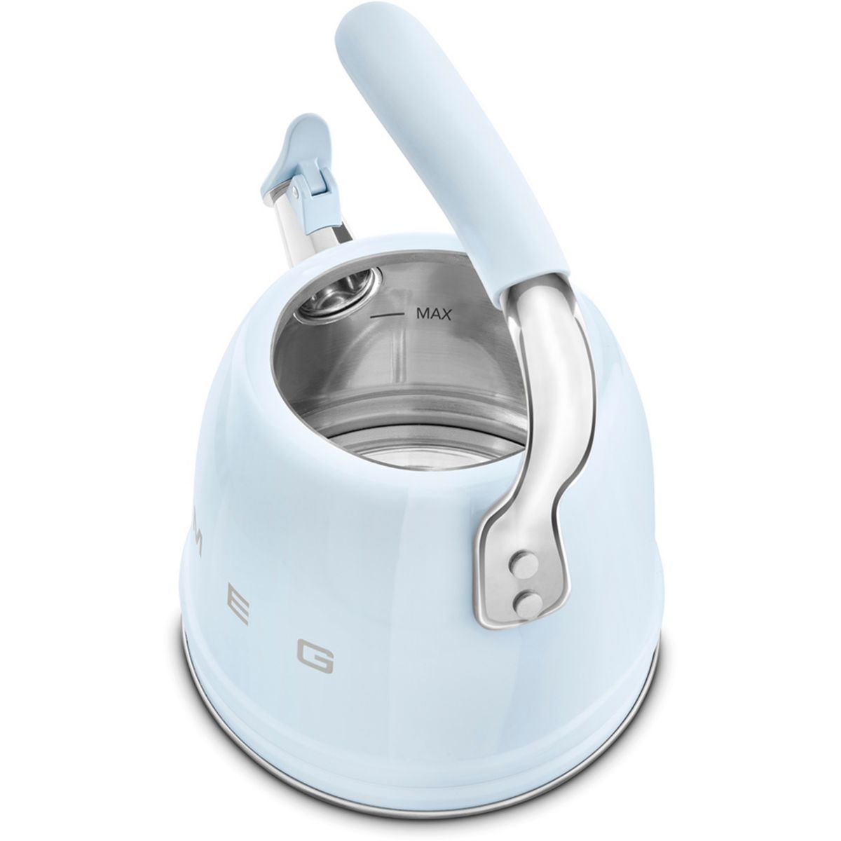Bouilloire Sifflante 2.3L Bleu Pastel couleur unique, SMEG