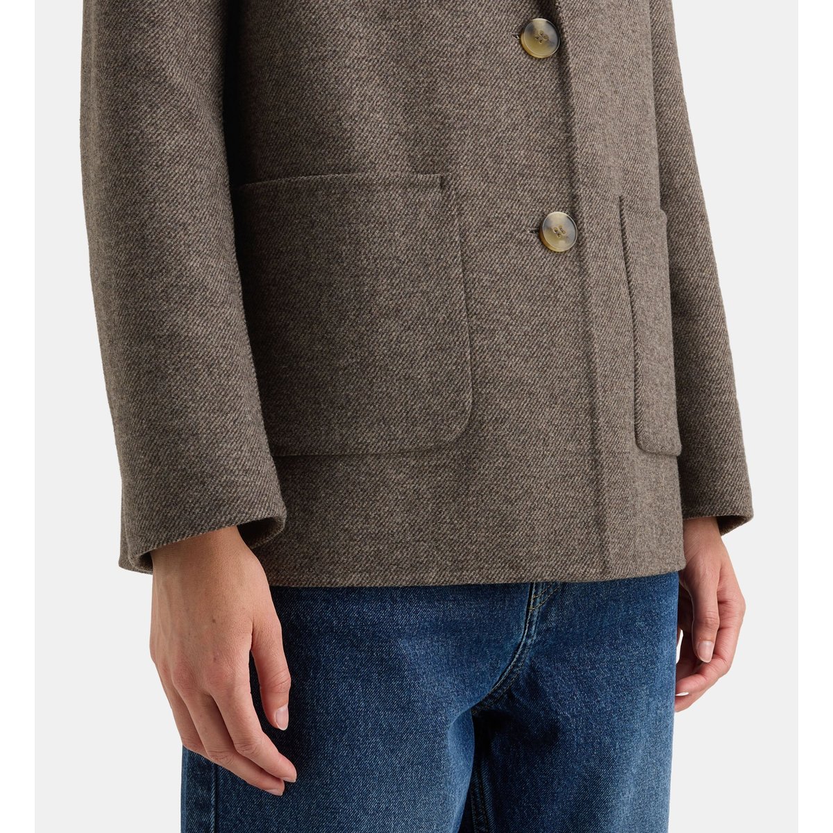Veste droite eden twill beige, GALERIES LAFAYETTE
