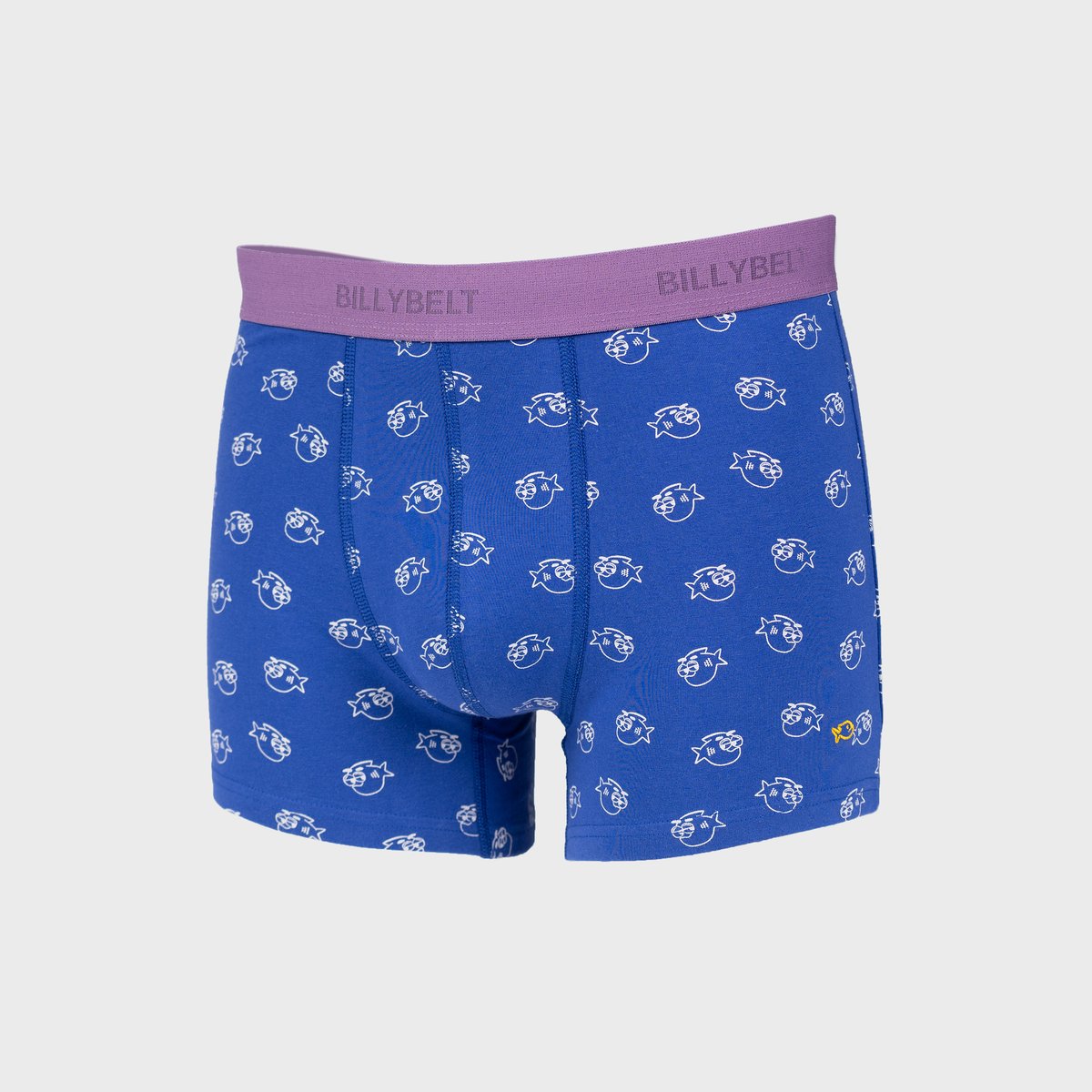Boxer en coton biologique FANTAISIE bleu, BILLYBELT