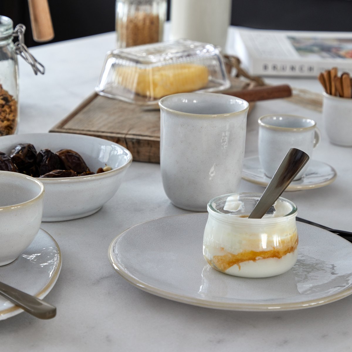 Tasse à thé en eco grès, PLANO blanc, COSTA NOVA
