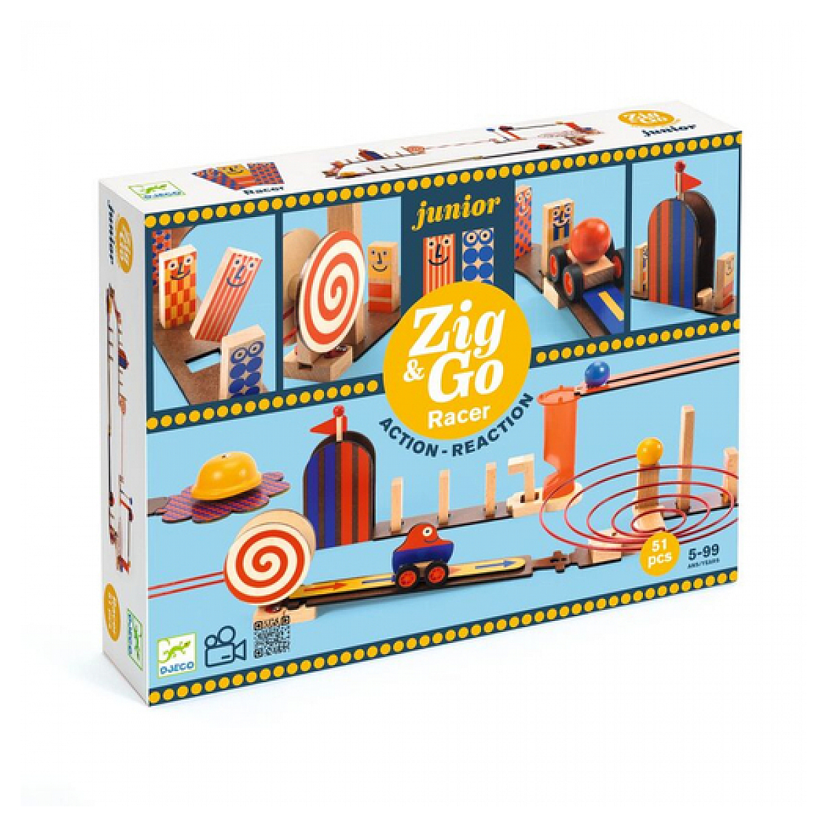 Zig & Go Junior - Racer - 51 pcs multicolore, DJECO