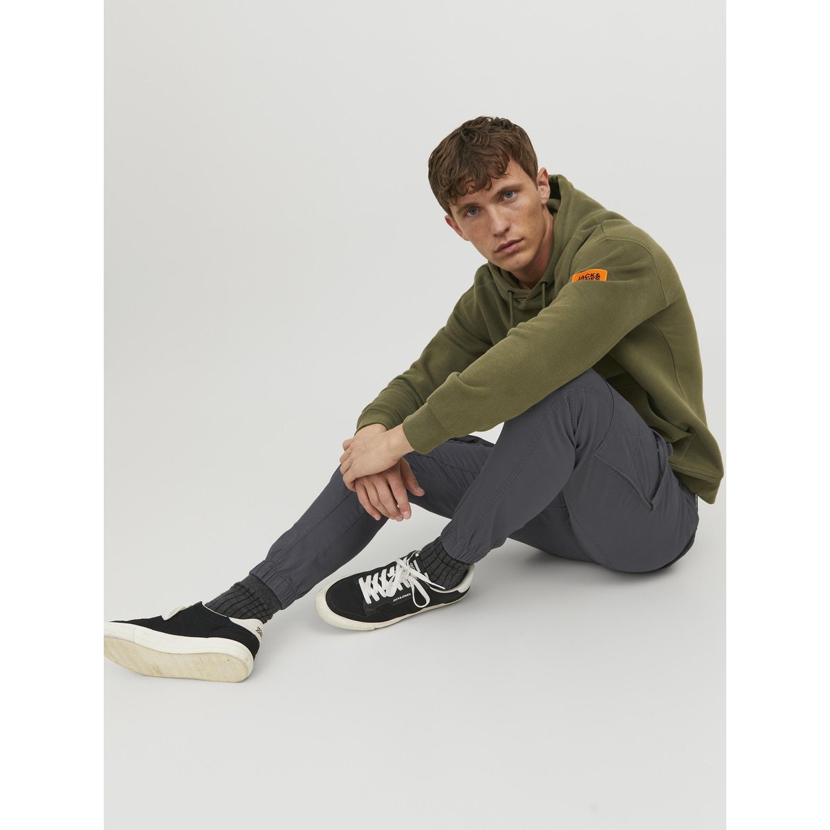 Pantalon cargo, Paul Flake asphalt, JACK & JONES