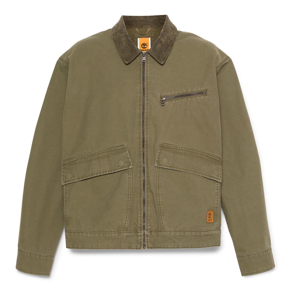 Veste avec col en velours côtelé kaki, TIMBERLAND