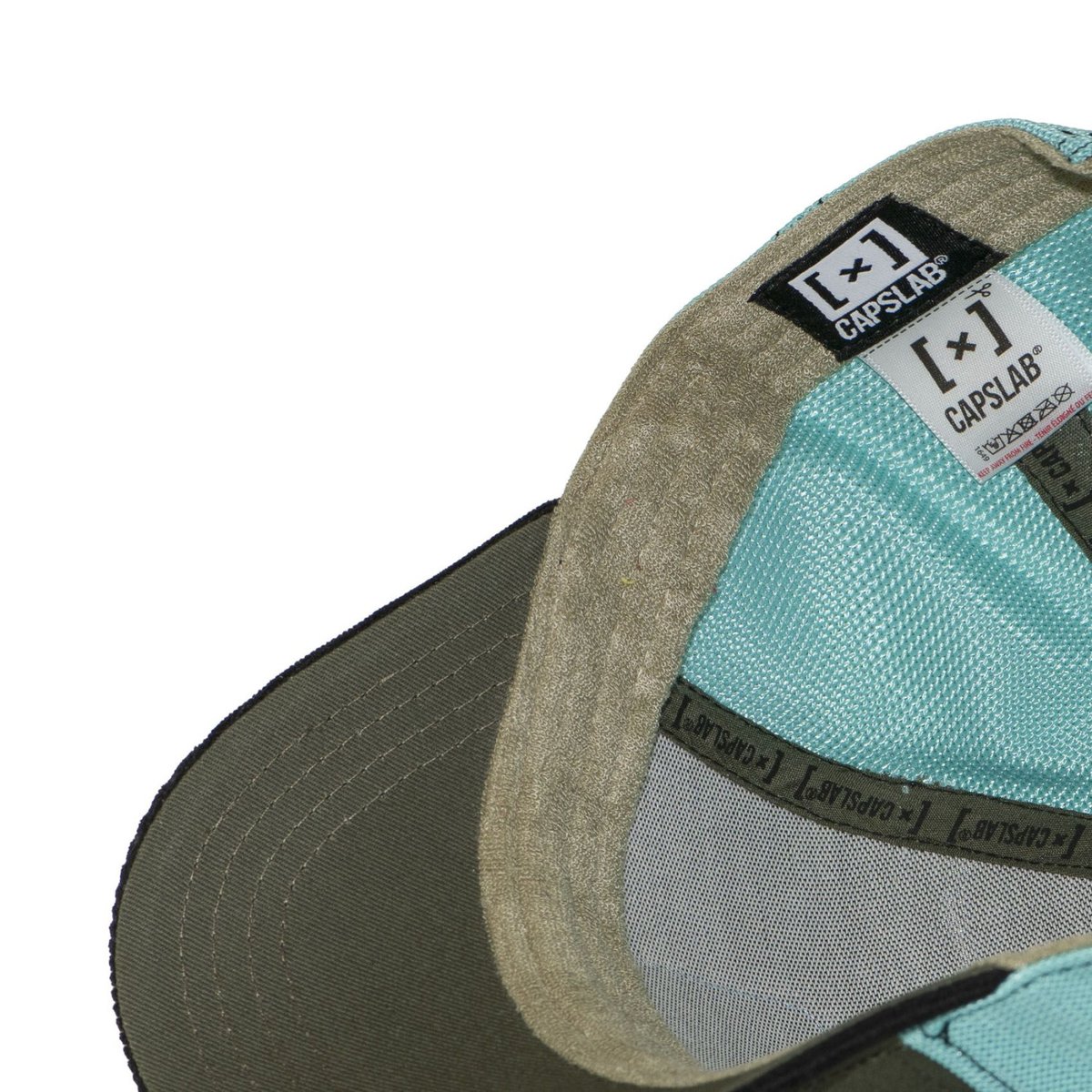 Casquette Trucker BEAST kaki/turquoise/bleu/noir, CAPSLAB
