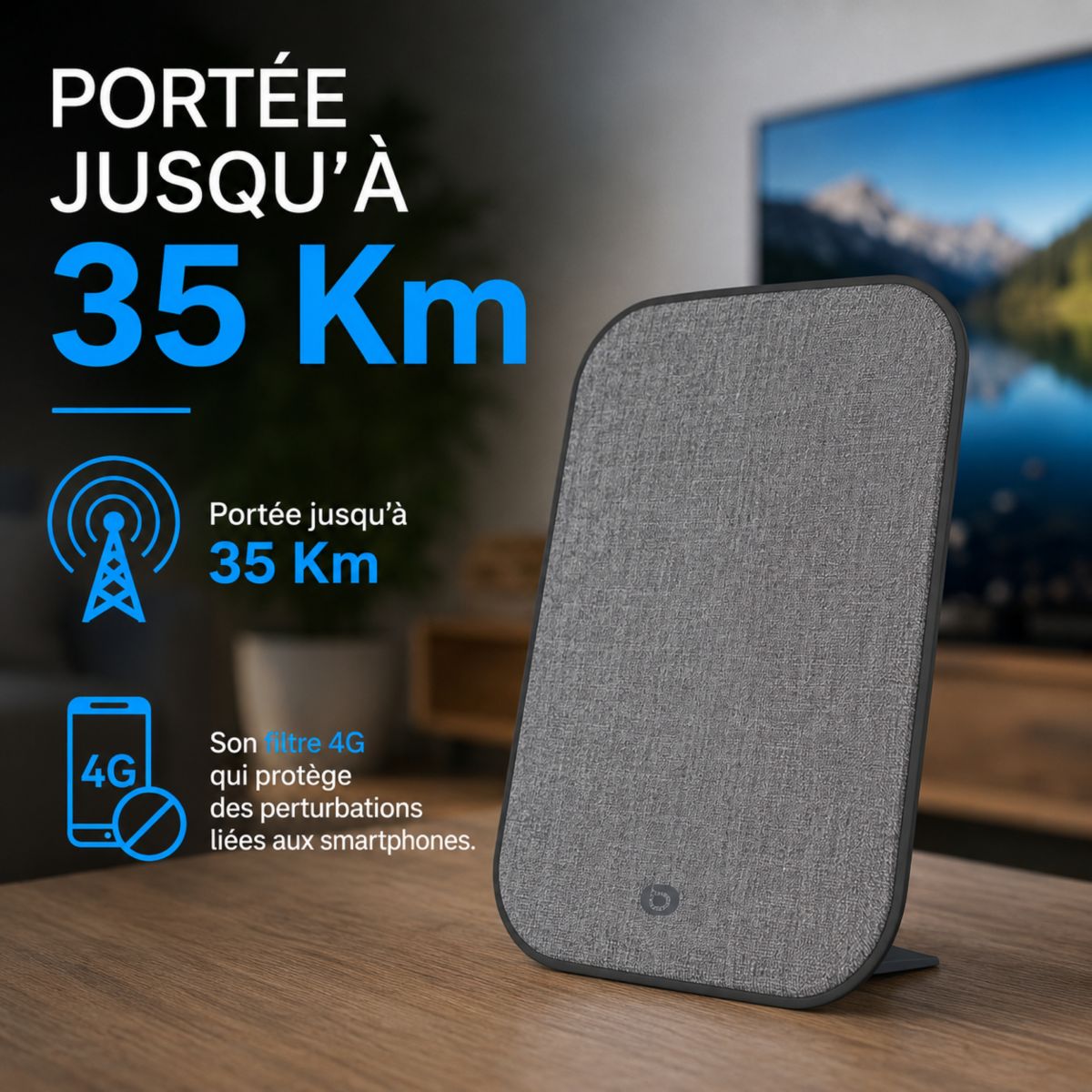Antenne intérieure intérieure ANT -400 couleur unique, ESSENTIEL B