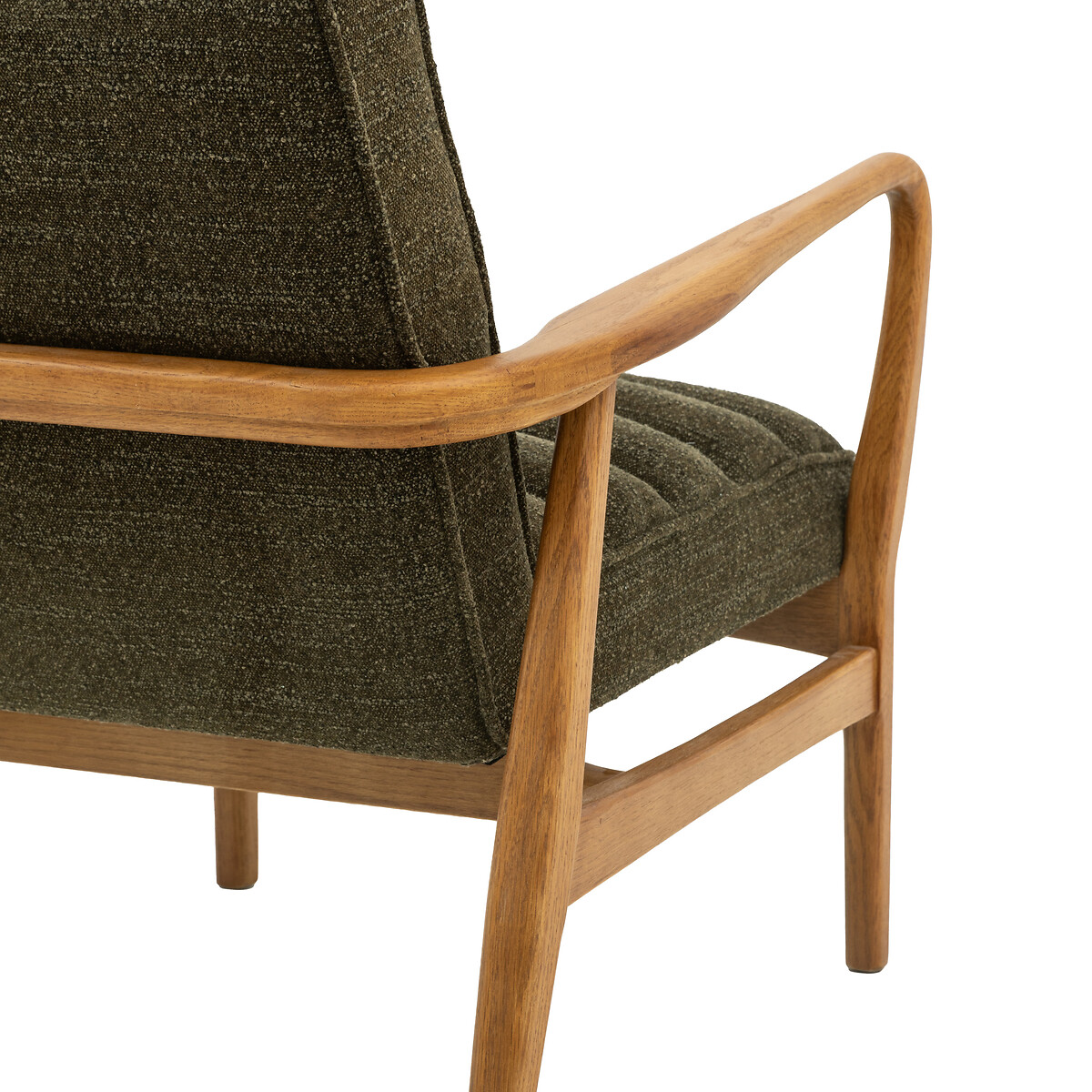 Fairfield Mid-Century Boucle Armchair with Solid Wood Frame green, ÉDITÉ