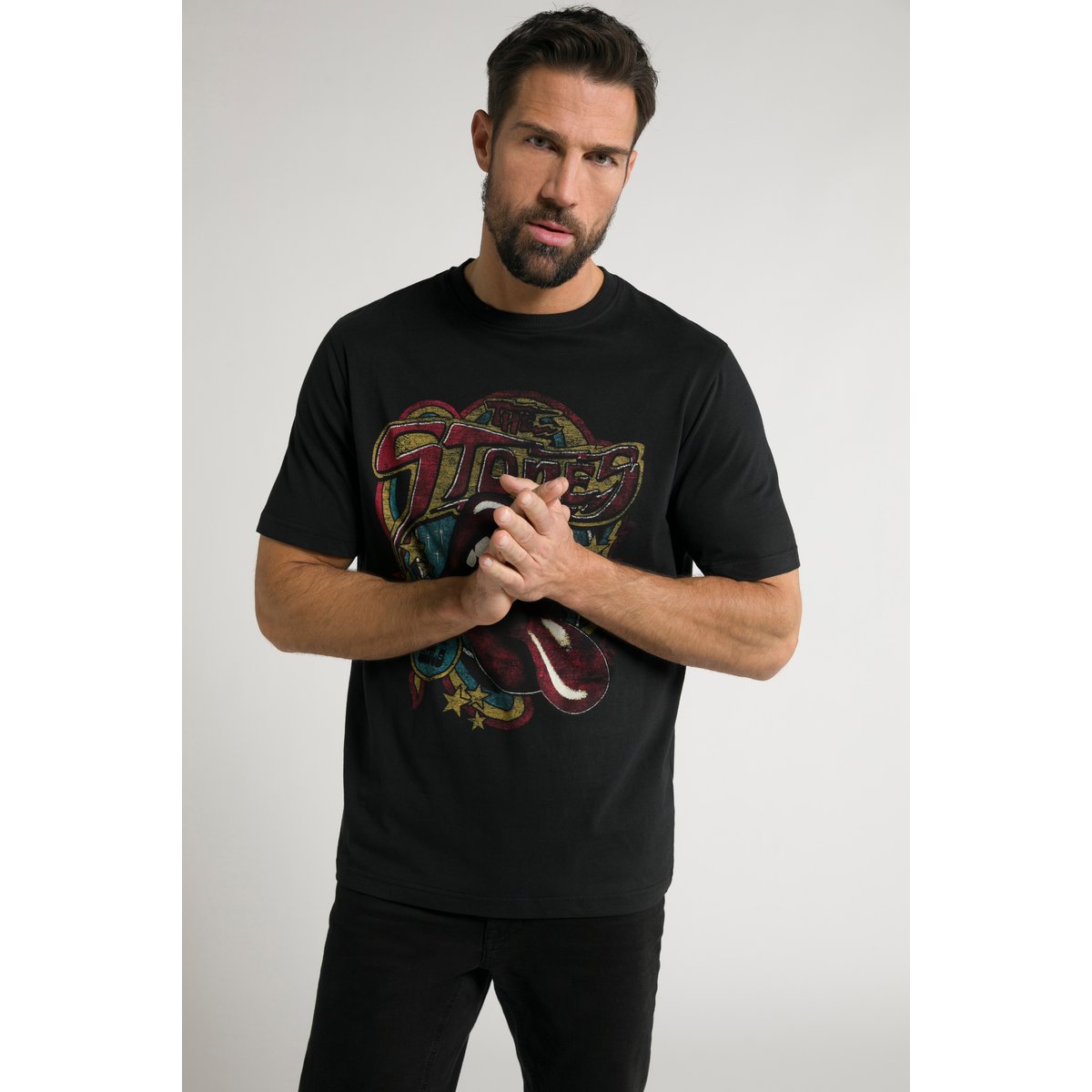 T-shirt, Collection Concert, Rolling Stones noir, JP1880