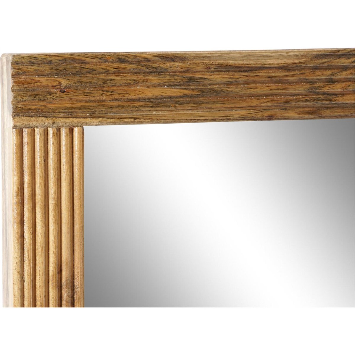 Miroir rectangulaire en bois ondulé Ondulado Acacia brun acacia naturel, RECOLLECTION