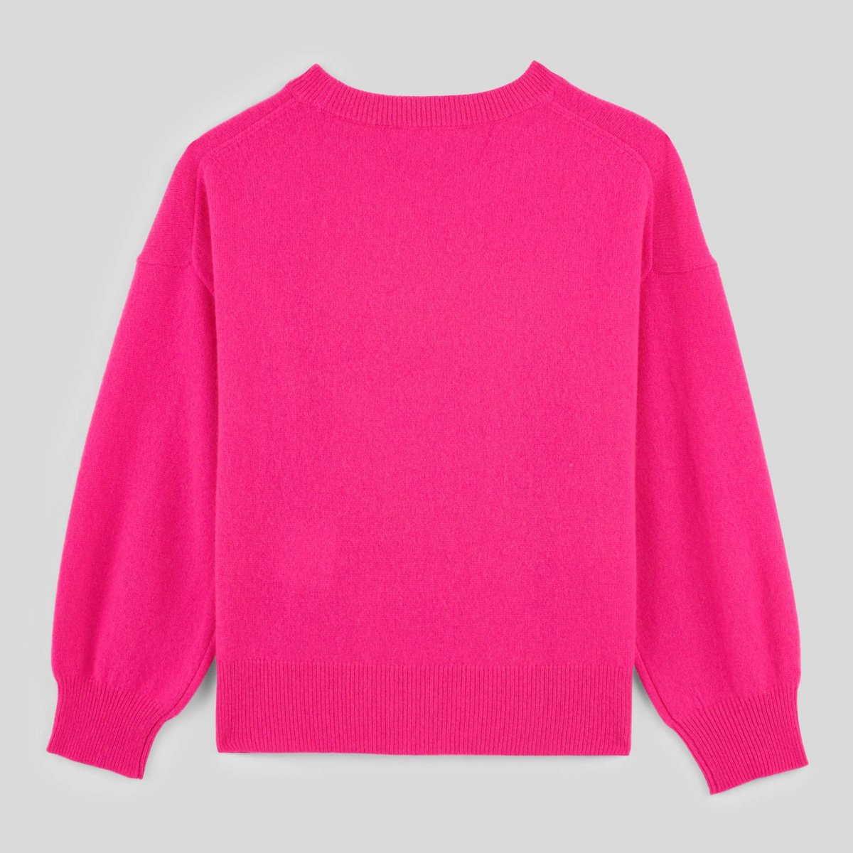 Pull uni en cachemire fluo rose, MONOPRIX