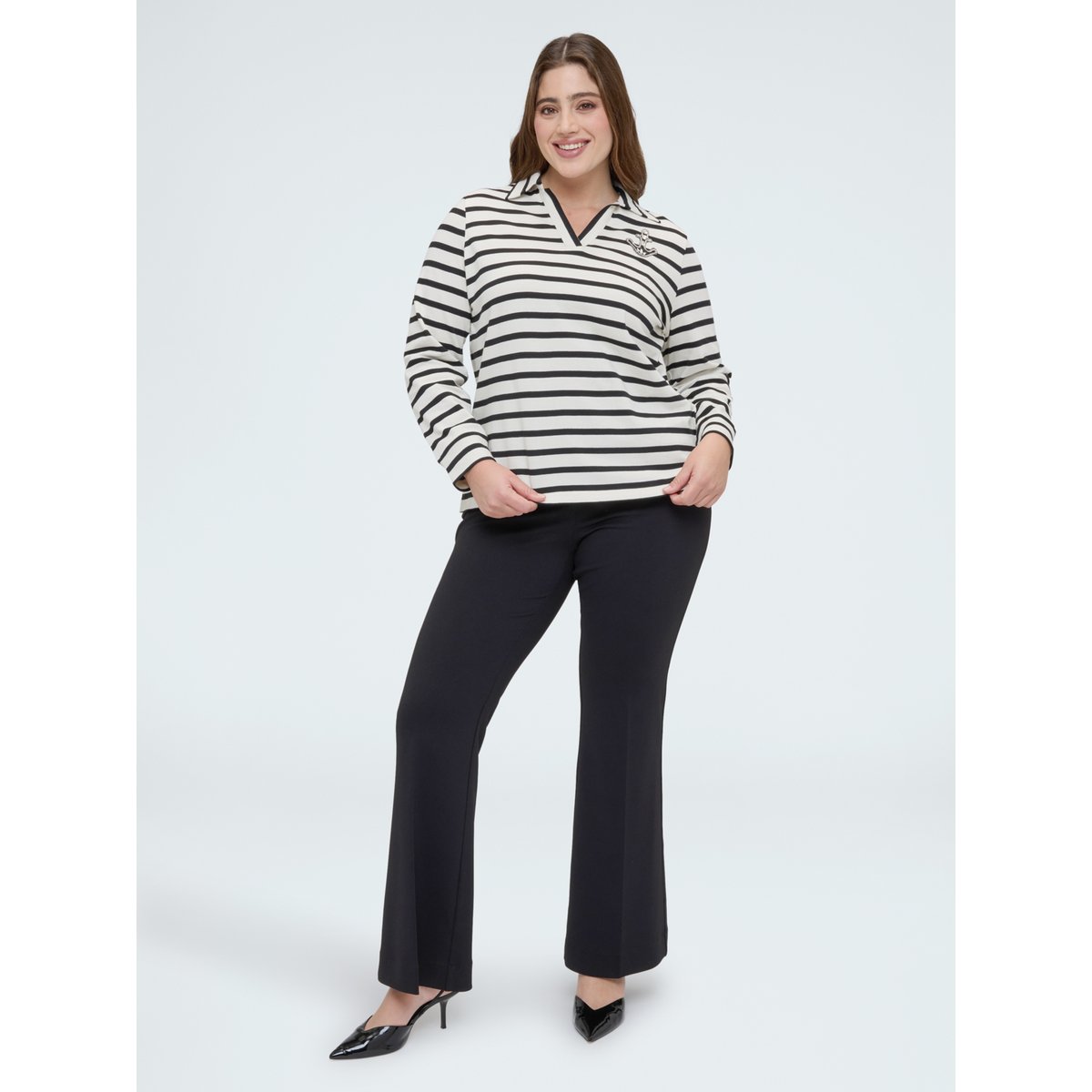 T-shirt style marinière blanc, FIORELLA RUBINO