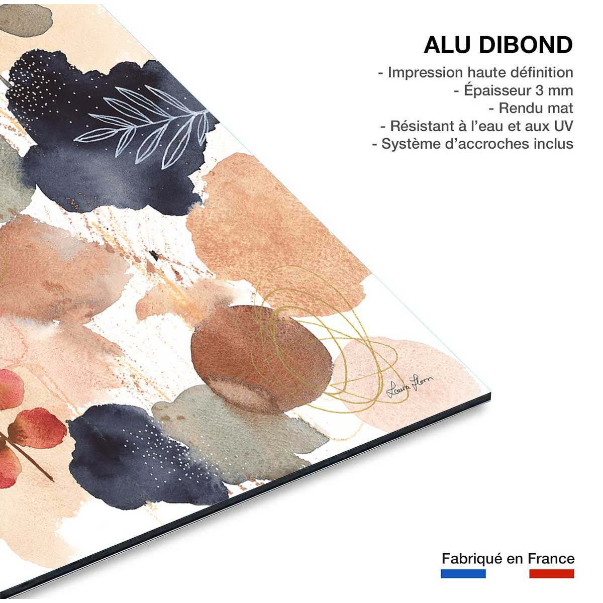 Tableau fleurs Nature et sérénité tableau alu dibond, HEXOA