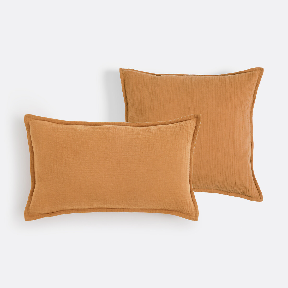 Housse de coussin gaze de coton, Kumla noisette, LA REDOUTE INTERIEURS