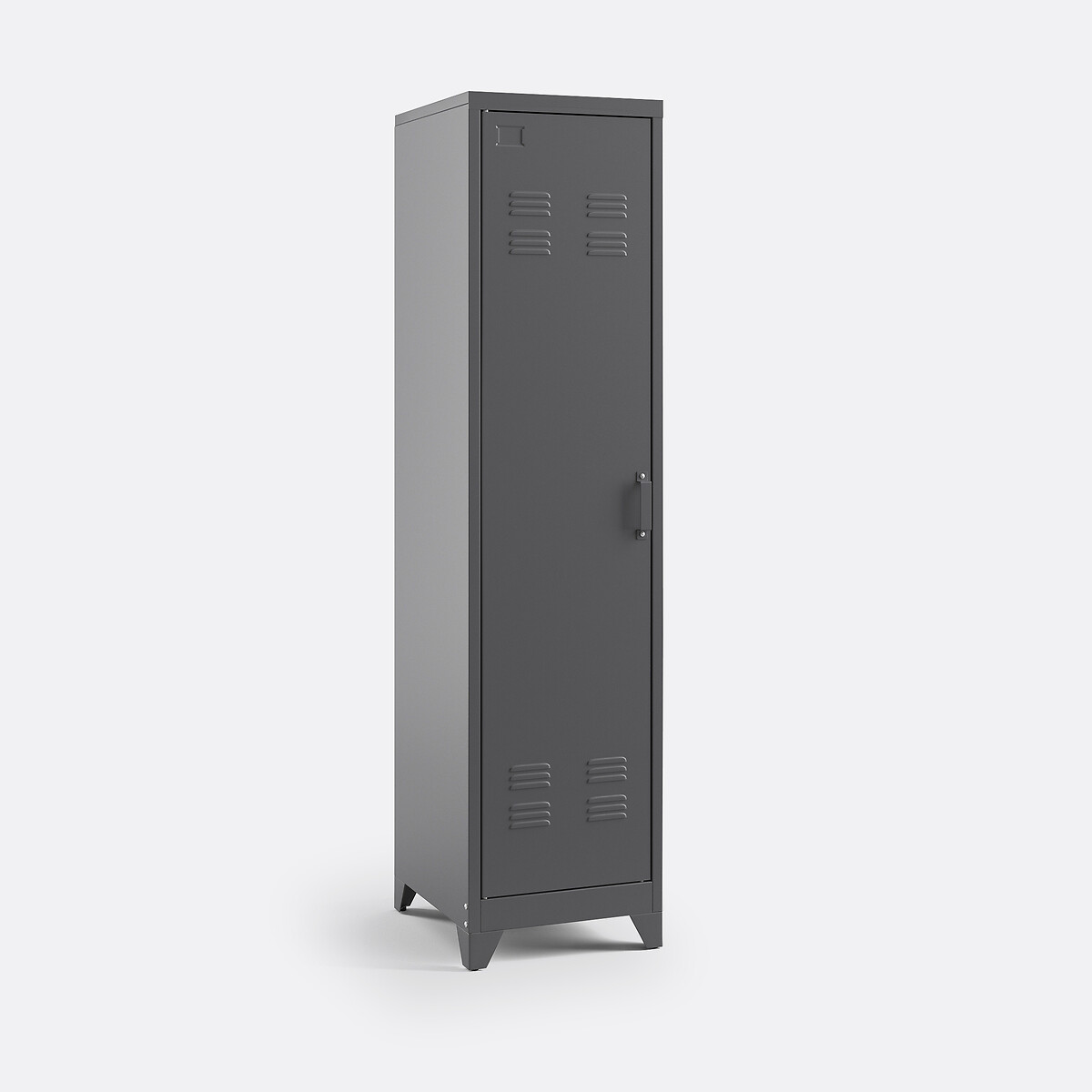 Armoire vestiaire 1 porte en métal acier, Hiba gris, LA REDOUTE INTERIEURS