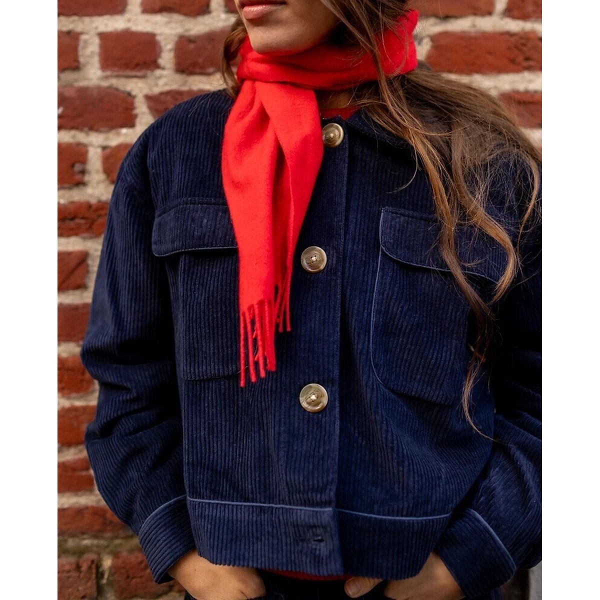 Veste en velours côtelé, KURTA indigo, APACHES COLLECTIONS
