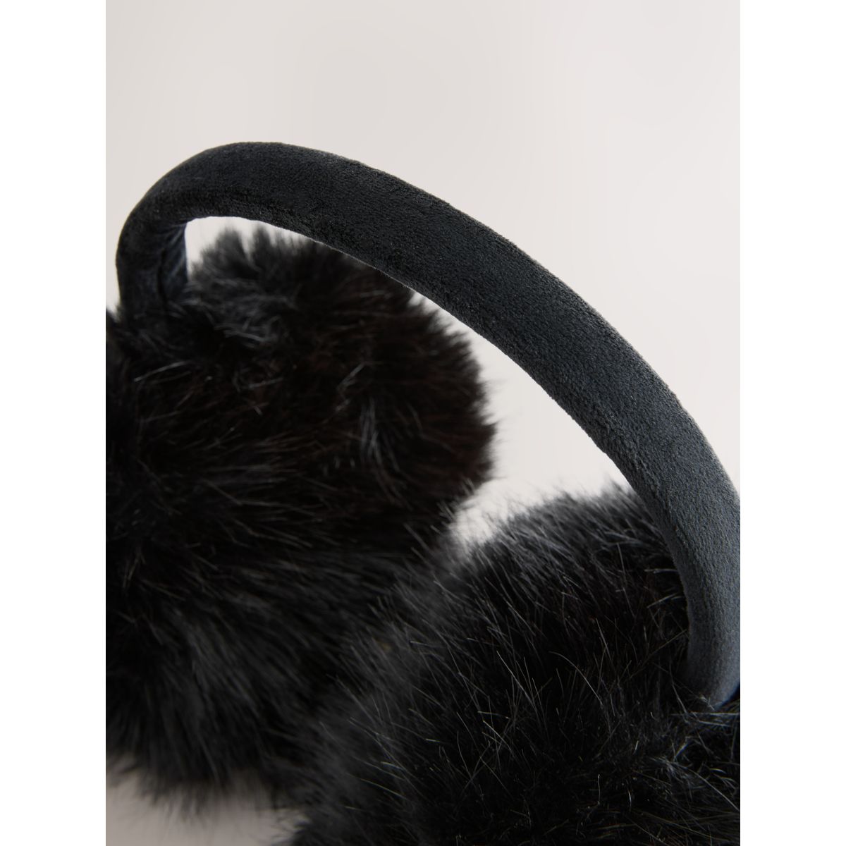 Cache-oreilles en imitation fourrure noir, NEXT