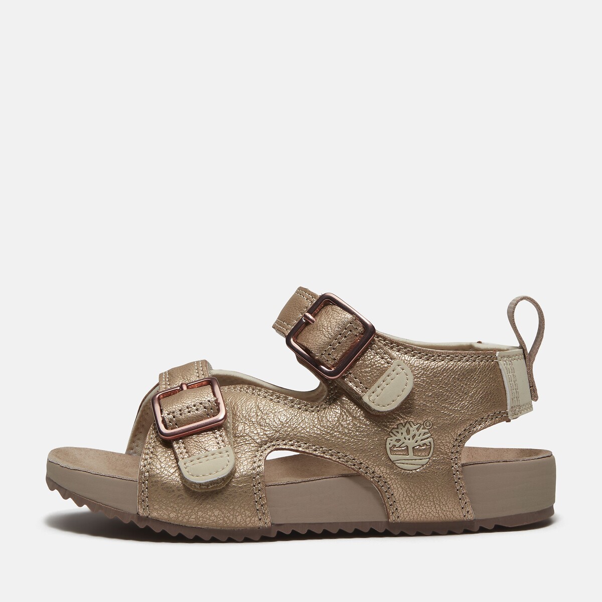 Sandales à scratchs Castle Island Backstrap rose métallisé, TIMBERLAND