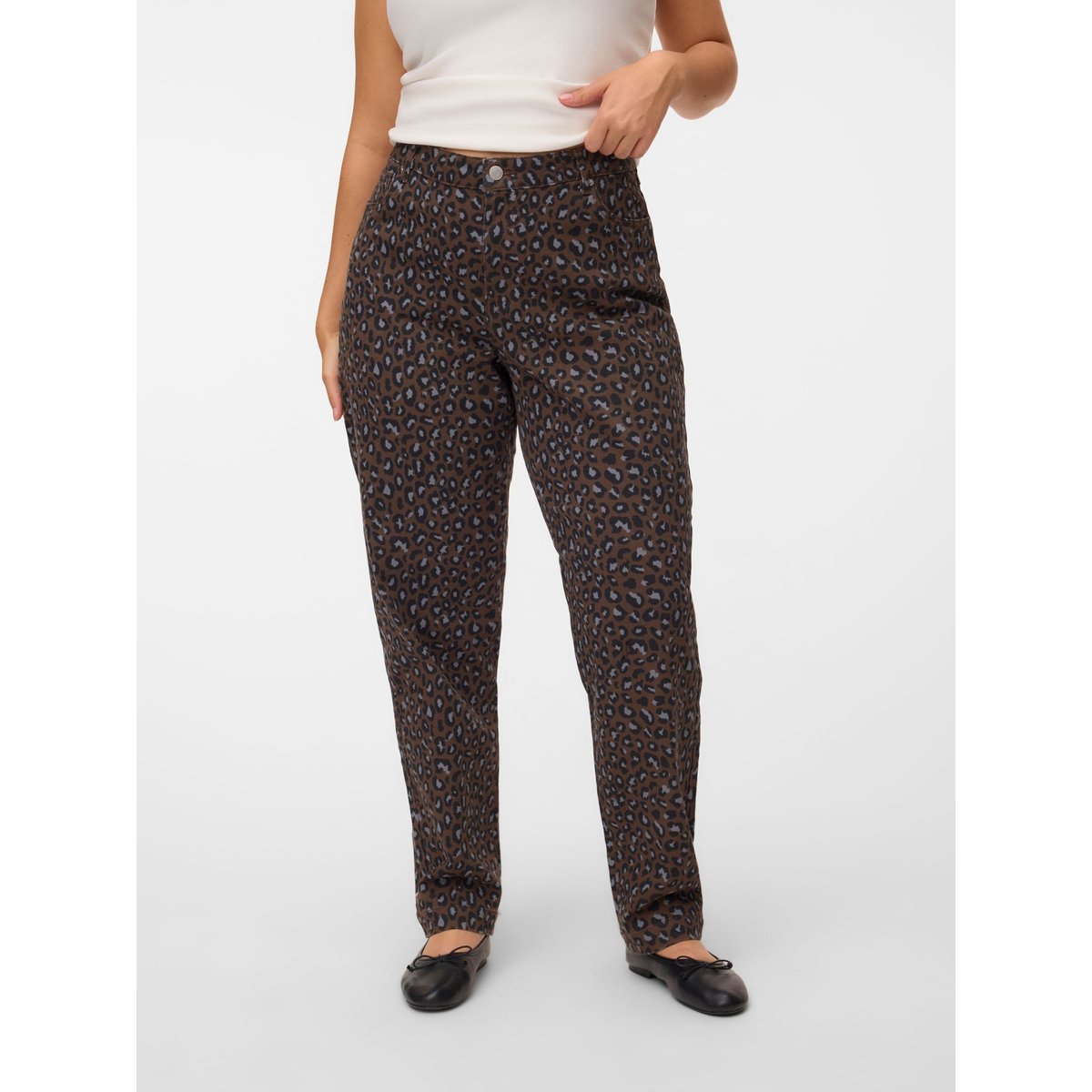 Jean Mom marron - chocolate chip 1, VERO MODA