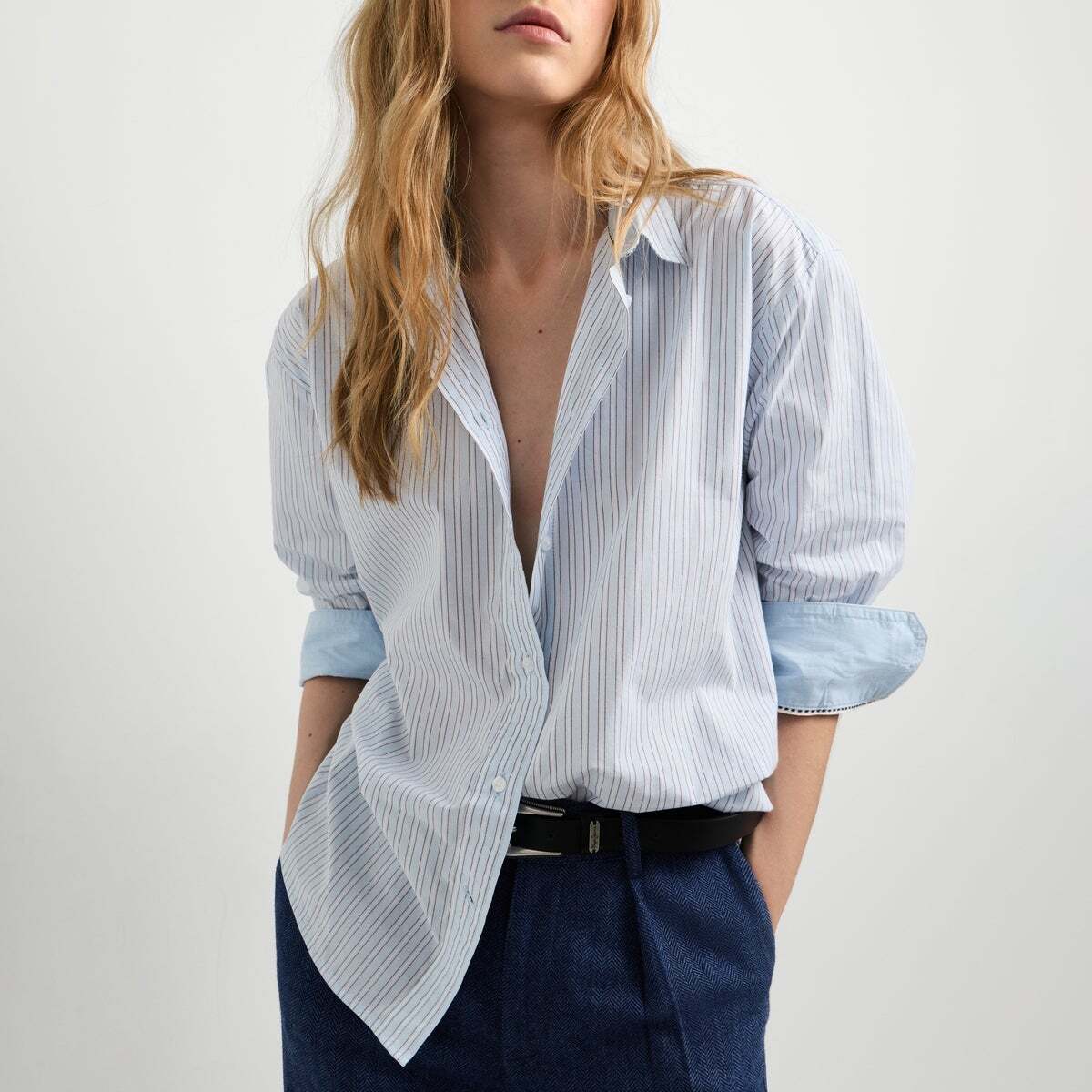 Chemise Coupe Ample En Popeline horizon bleu, PEPE JEANS