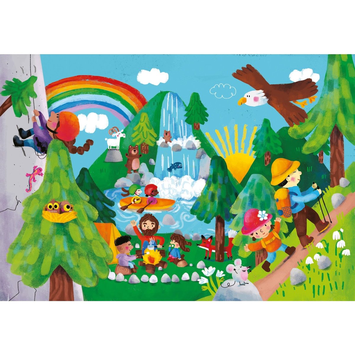 Livre puzzles en bois bleu (le voyage), VILAC