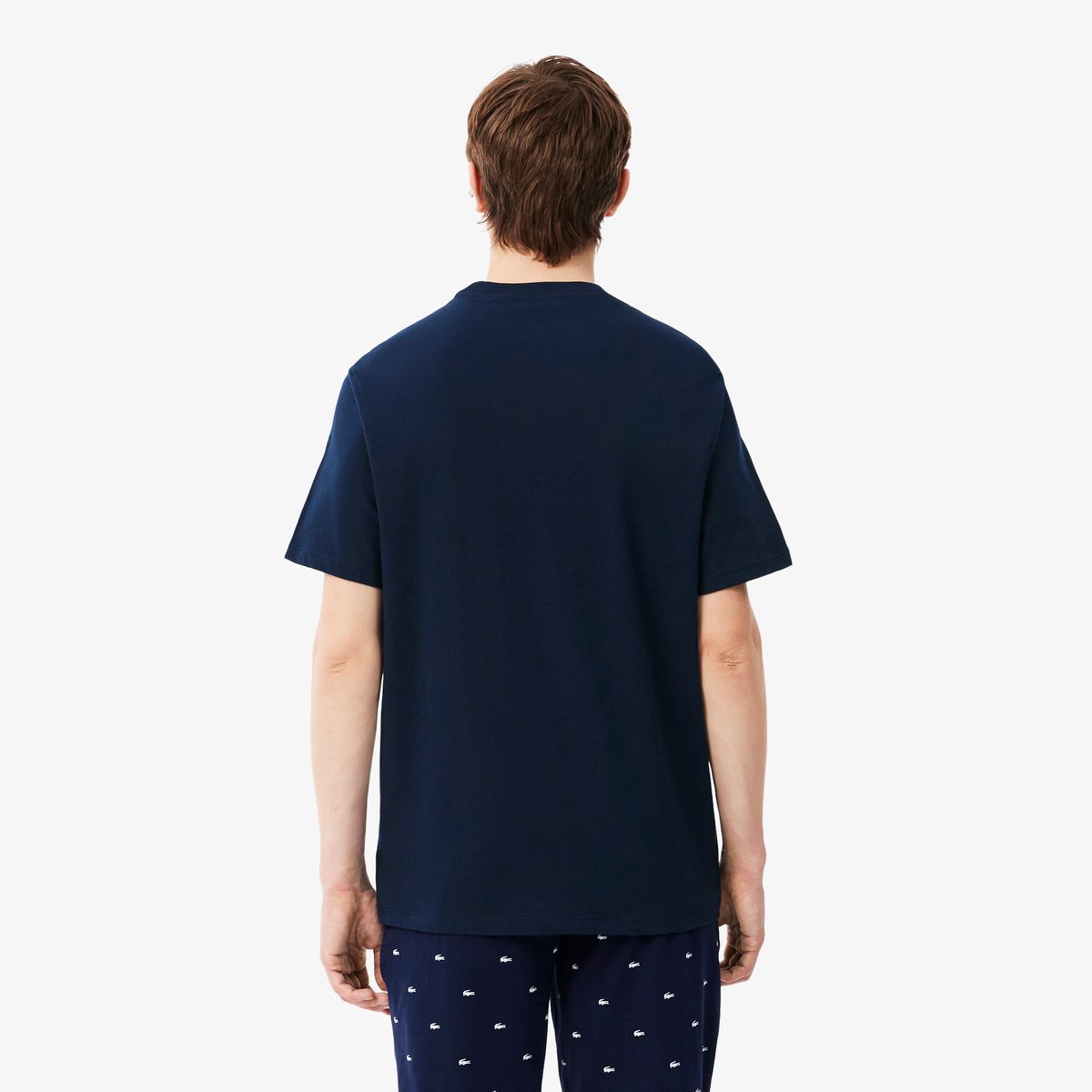 T-shirt d'intérieur coton imprimé crocodile bleu-525, LACOSTE