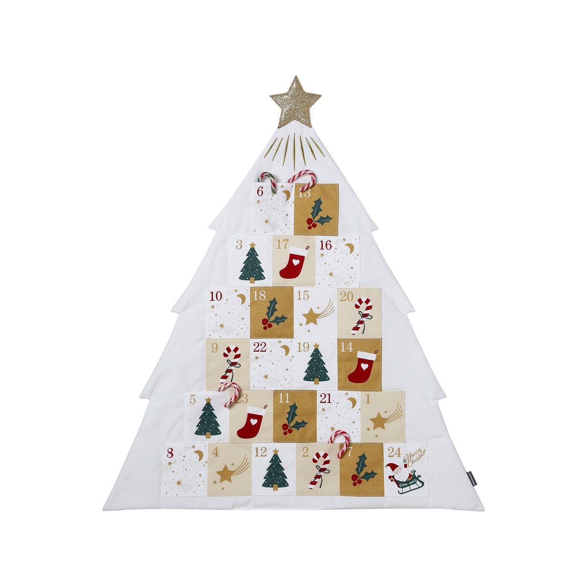 Calendrier de l'avent Sapin blanc blanc, VERTBAUDET
